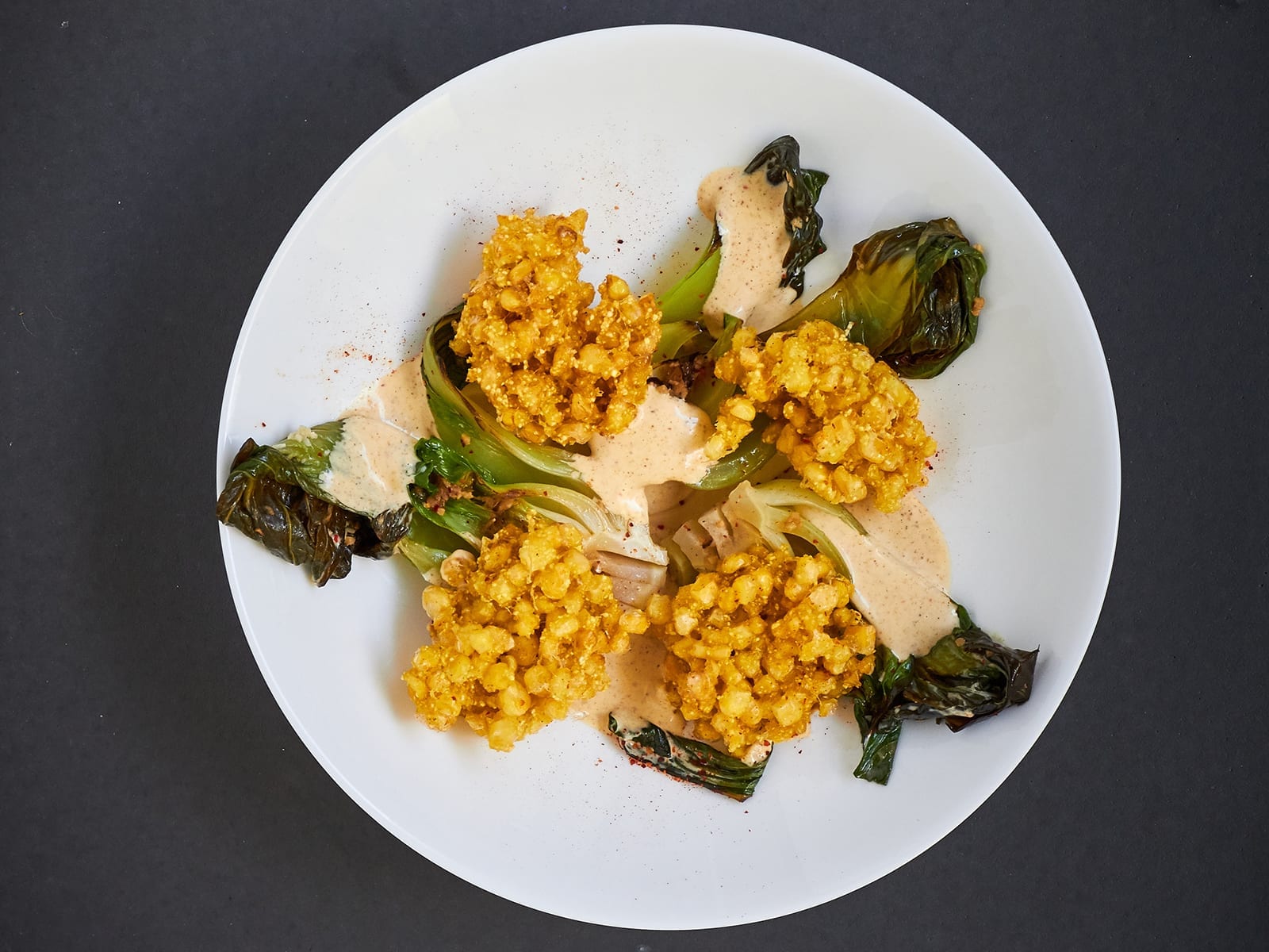 Frittierte Mais-Krapferl mit Popcorn-Creme - Roland Trettl