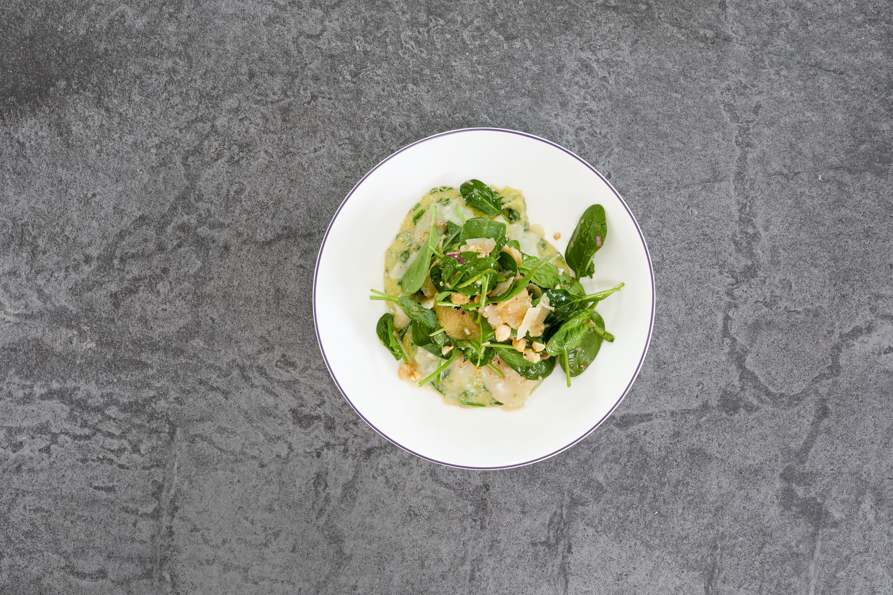 Polenta mit Spinat und Gorgonzola - Roland Trettl